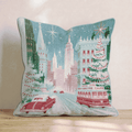 Vintage NYC Trolley Throw Pillow - Hillcroft Home