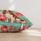 Vintage Parlor Cavalier King Charles Spaniel Throw Pillow - Hillcroft Home
