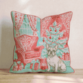 Vintage Parlor French Bulldog Throw Pillow - Hillcroft Home