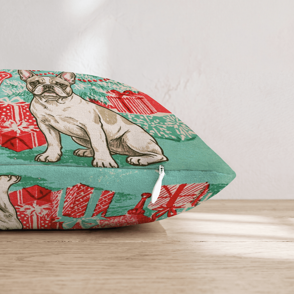 Vintage Parlor French Bulldog Throw Pillow - Hillcroft Home