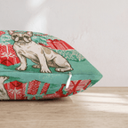 Vintage Parlor French Bulldog Throw Pillow - Hillcroft Home