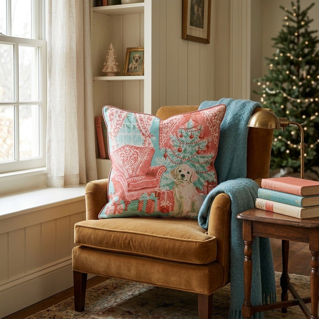 Vintage Parlor Golden Throw Pillow - Hillcroft Home