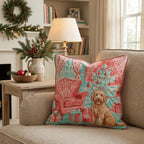 Vintage Parlor Labradoodle Throw Pillow throw pillow - Hillcroft Home