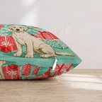 Vintage Parlor Labrador Retriever Throw Pillow - Hillcroft Home
