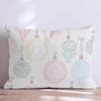 Vintage Pastel Ornaments Throw Pillow - Hillcroft Home