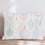 Vintage Pastel Ornaments Throw Pillow - Hillcroft Home