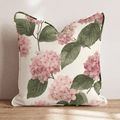 Vintage Pink Hydrangea Throw Pillow - Hillcroft Home