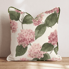 Vintage Pink Hydrangea Throw Pillow - Hillcroft Home