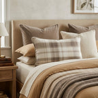 Vintage Plaid Throw Pillow - Hillcroft Home