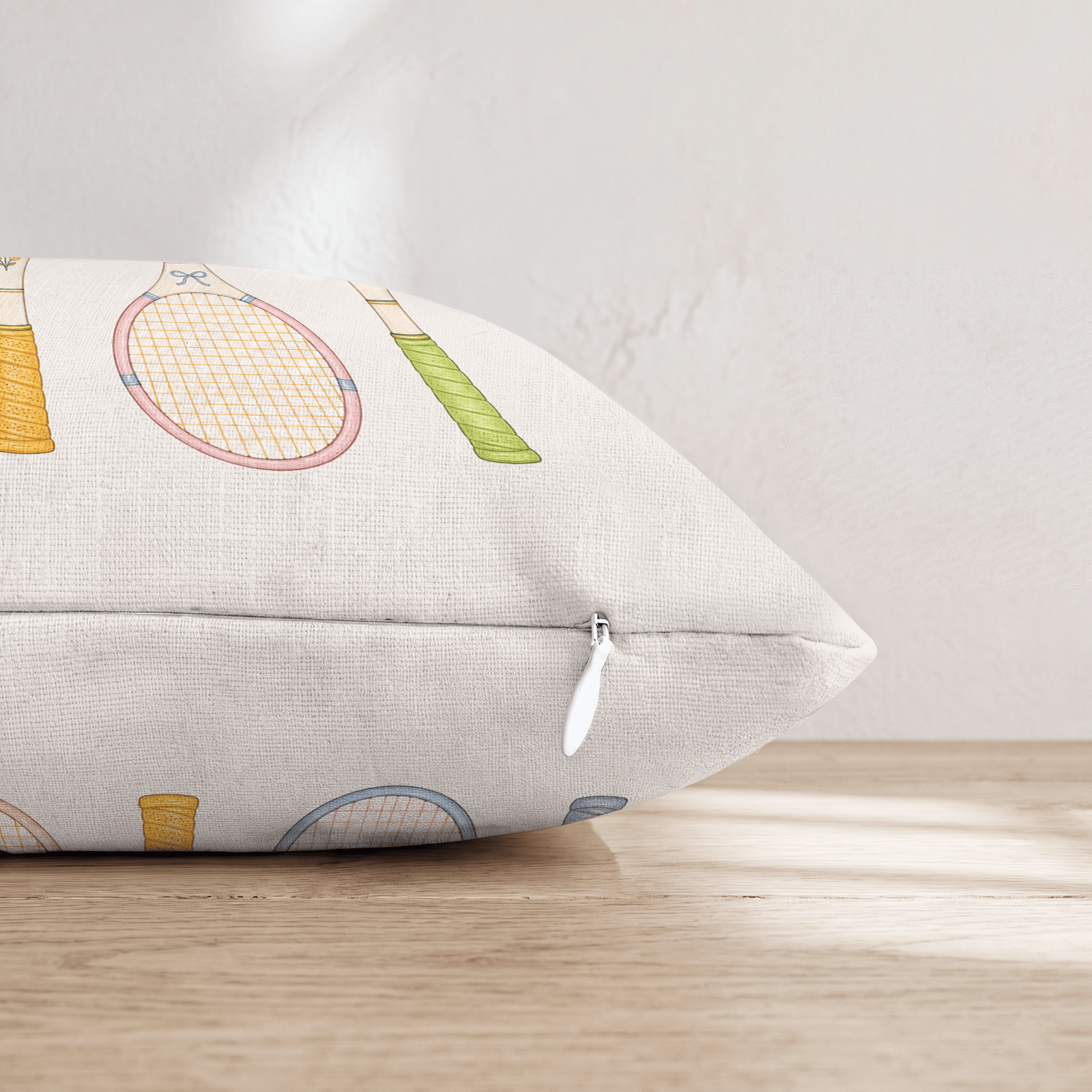 Vintage Rackets Throw Pillow - Hillcroft Home