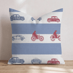 Vintage Rides Throw Pillow - Hillcroft Home