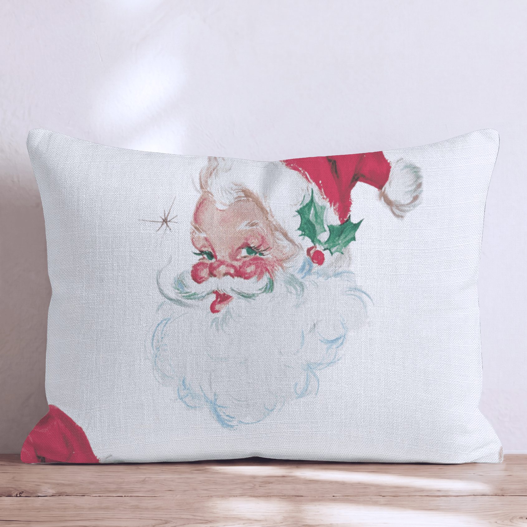 Vintage Santas Throw Pillow - Hillcroft Home