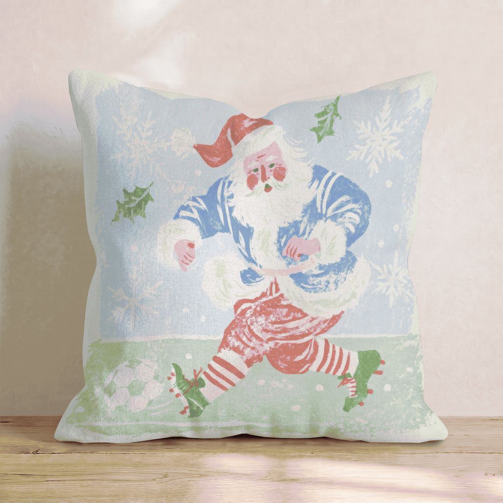 Vintage Soccer Kick Throw Pillow - Hillcroft Home