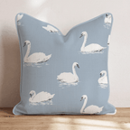 Vintage Swans Throw Pillow - Hillcroft Home