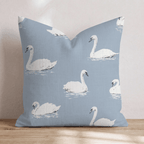 Vintage Swans Throw Pillow - Hillcroft Home
