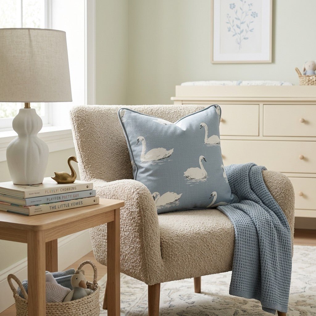 Vintage Swans Throw Pillow - Hillcroft Home
