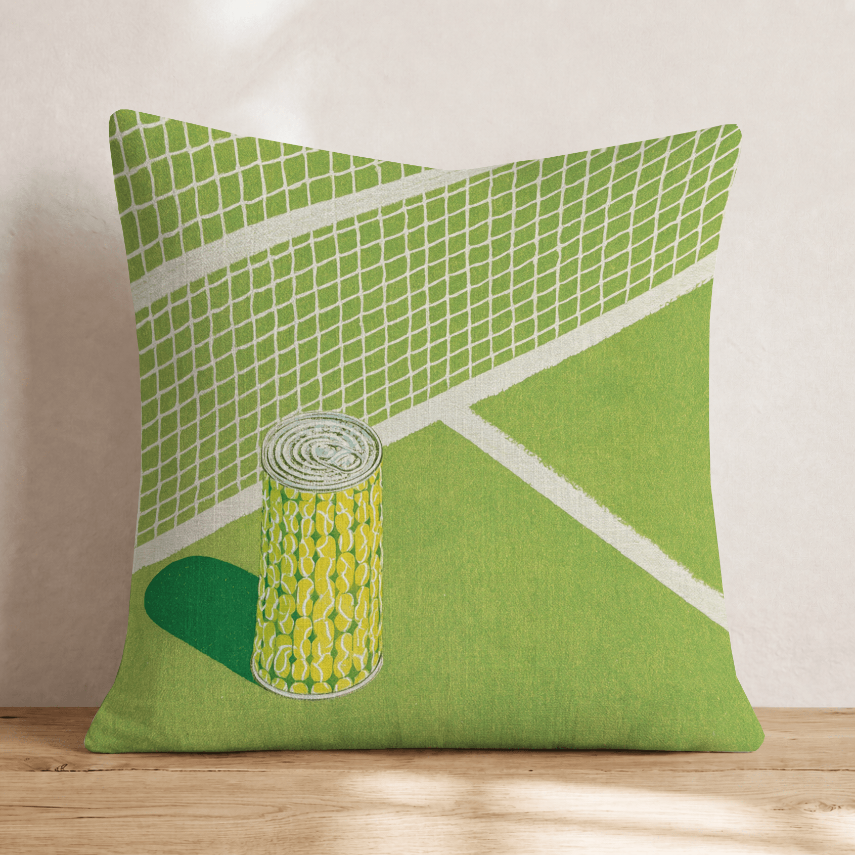 Vintage Tennis Ball Can Throw Pillow - Hillcroft Home