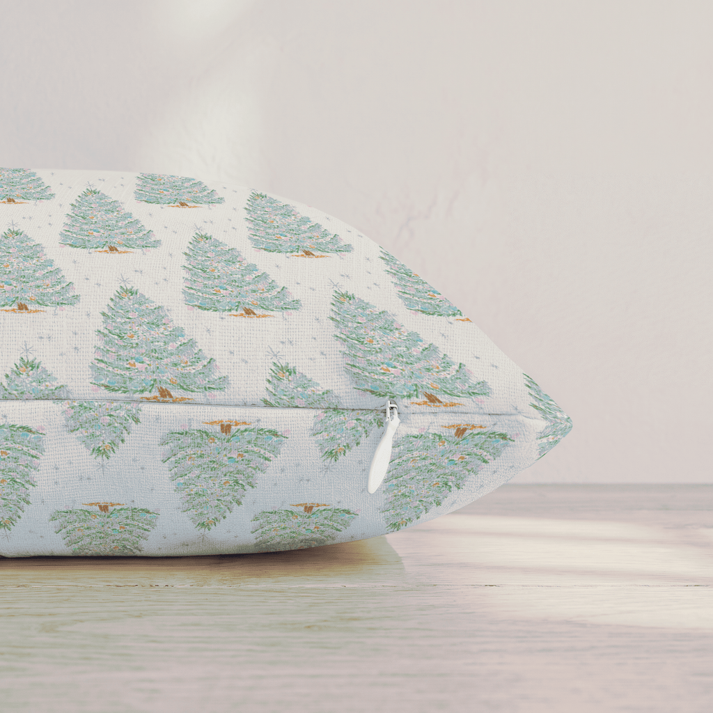 Vintage Tinsel Tree Throw Pillow throw pillow - Hillcroft Home