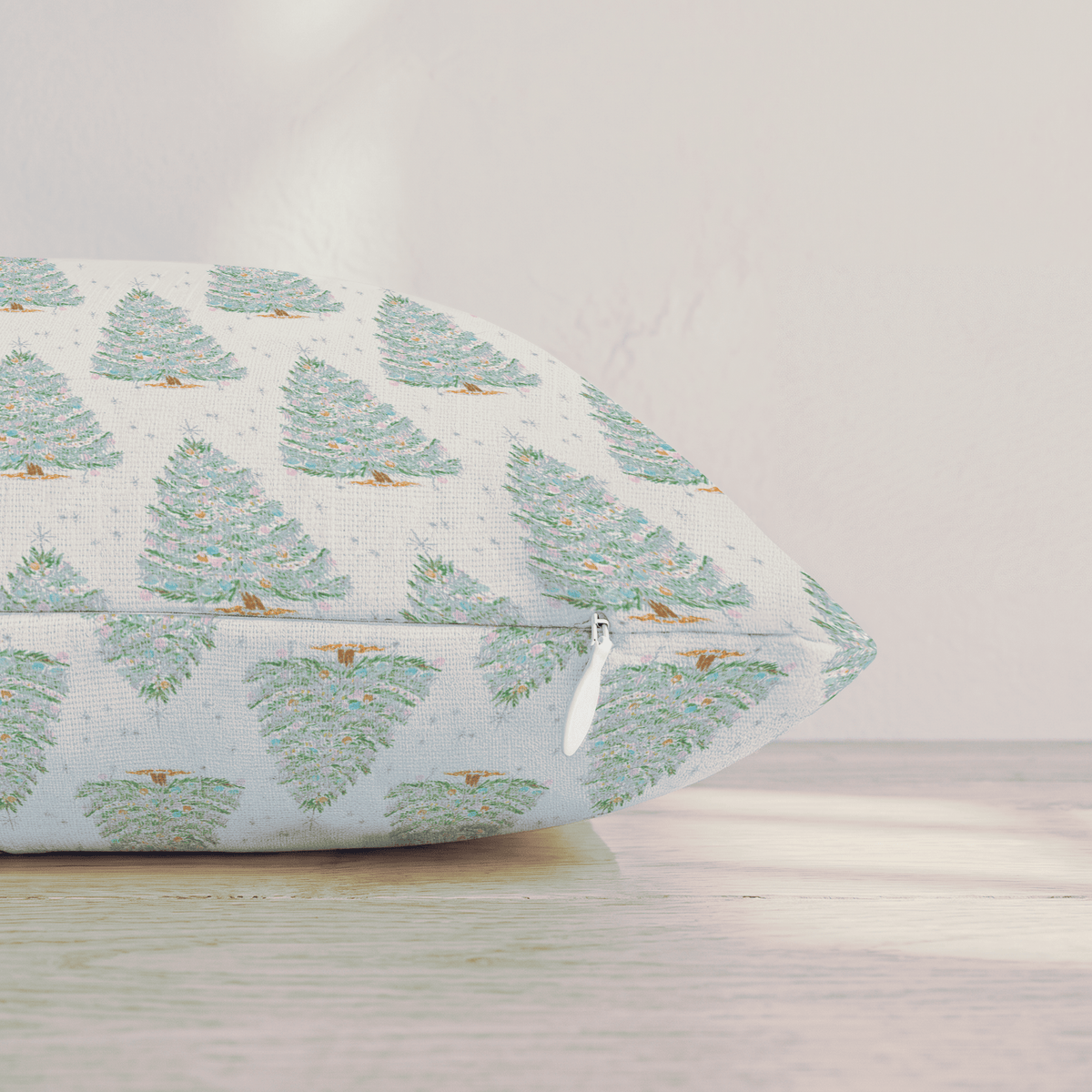 Vintage Tinsel Tree Throw Pillow throw pillow - Hillcroft Home