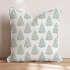 Vintage Tinsel Tree Throw Pillow throw pillow - Hillcroft Home