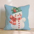 Vintage Top Hat Snowman Throw Pillow - Hillcroft Home