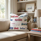 Vintage Toy Trains Throw Pillow - Hillcroft Home
