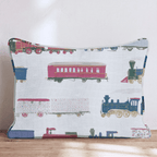 Vintage Toy Trains Throw Pillow - Hillcroft Home