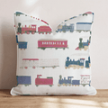 Vintage Toy Trains Throw Pillow - Hillcroft Home