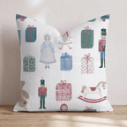 Vintage Toys & Presents Throw Pillow - Hillcroft Home