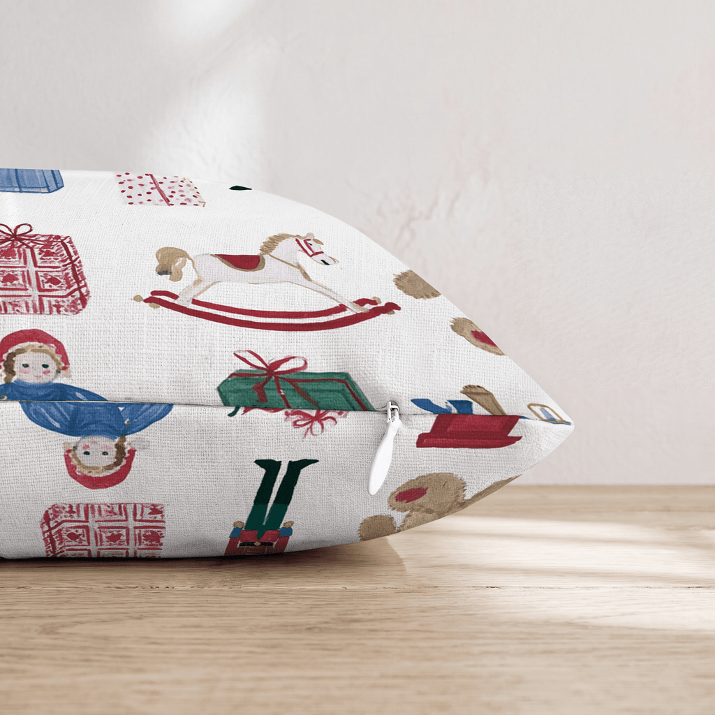 Vintage Toys & Presents Throw Pillow - Hillcroft Home