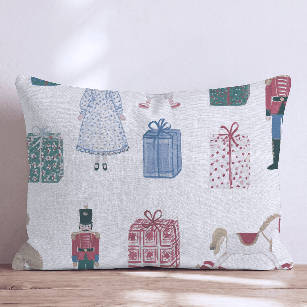 Vintage Toys & Presents Throw Pillow - Hillcroft Home