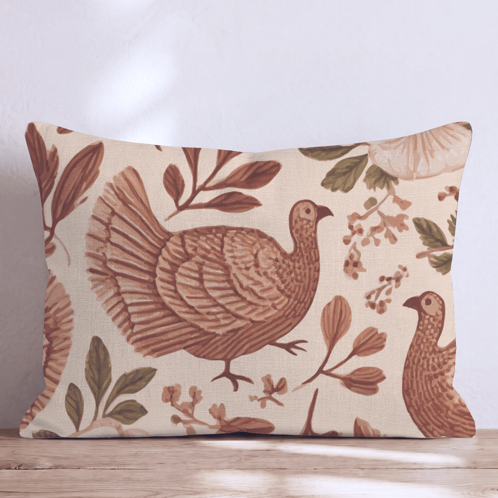 Vintage Turkey Botanicals Throw Pillow - Hillcroft Home