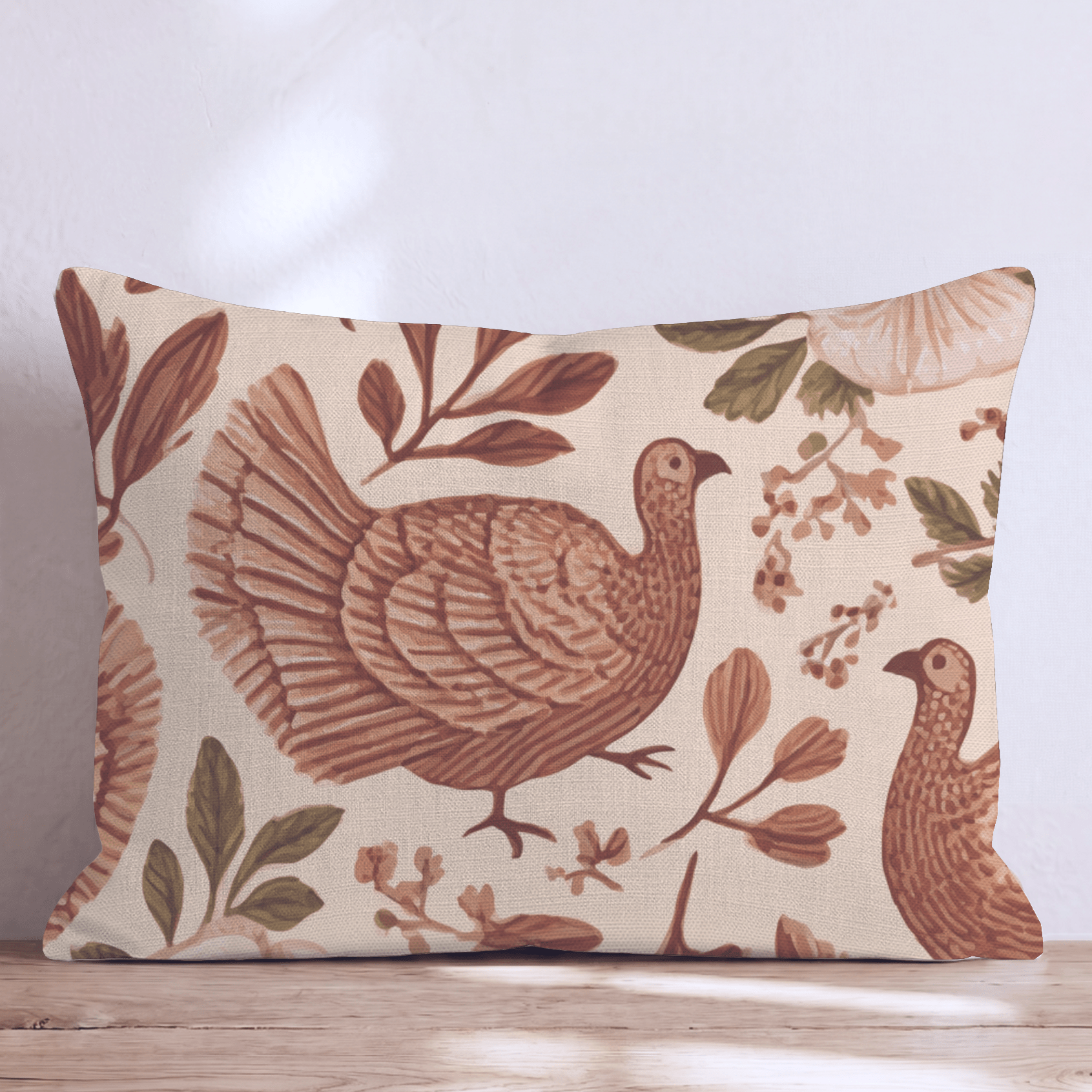 Vintage Turkey Botanicals Throw Pillow - Hillcroft Home