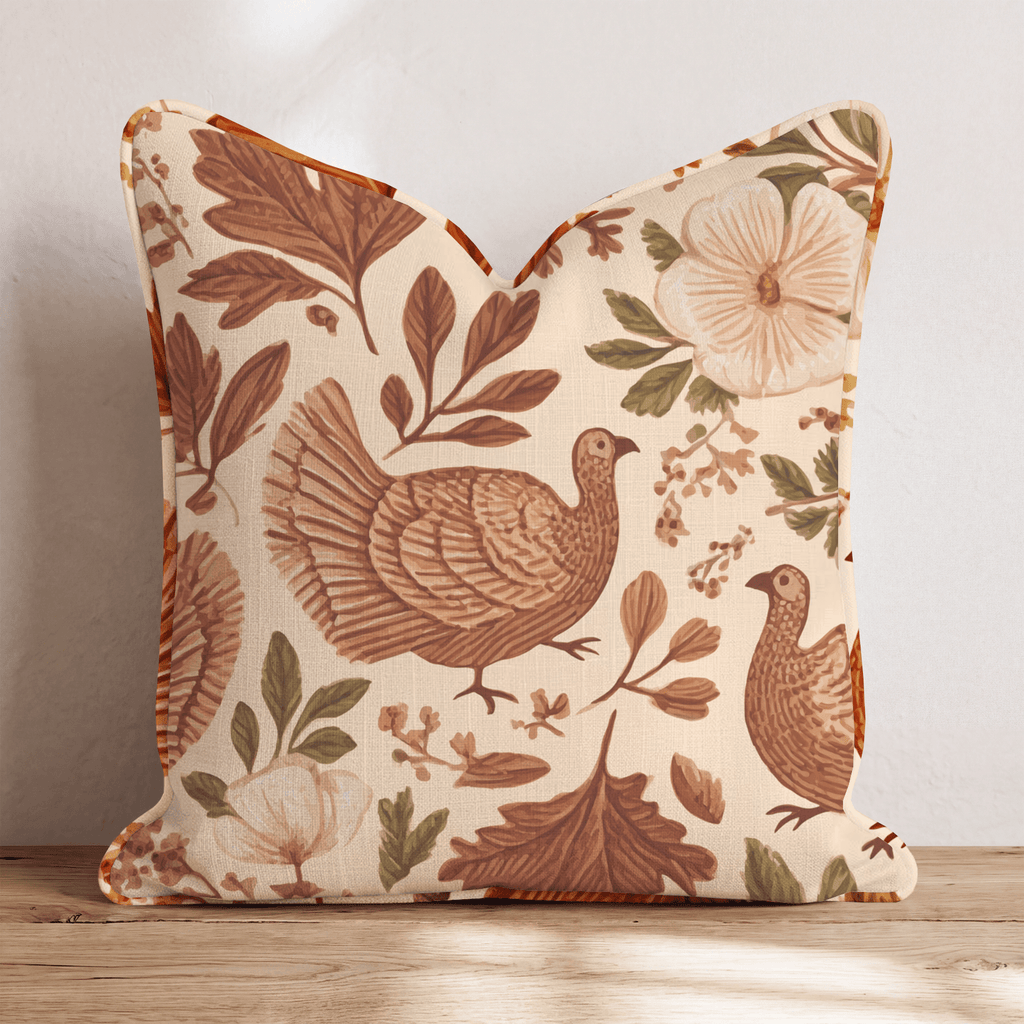 Vintage Turkey Botanicals Throw Pillow - Hillcroft Home