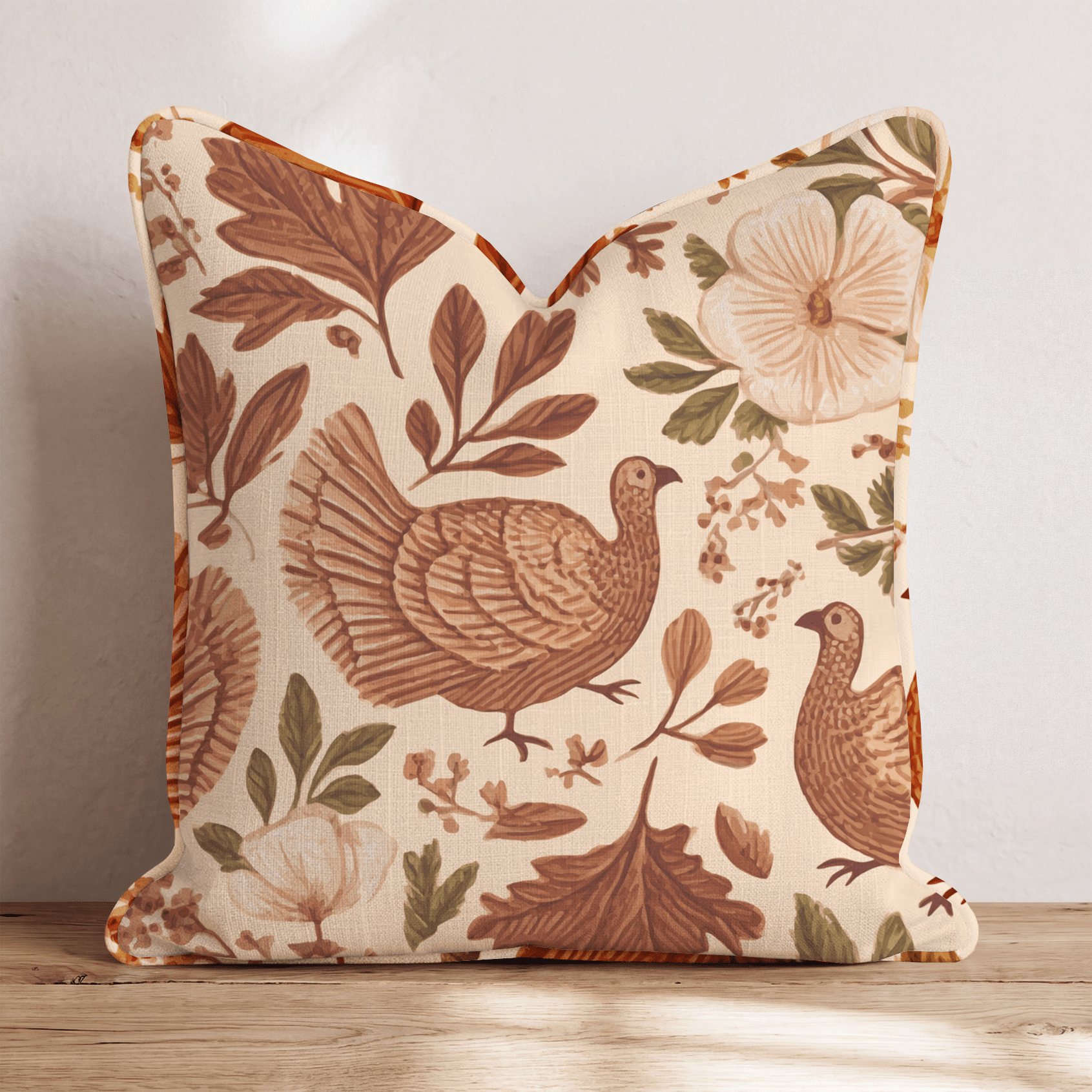 Vintage Turkey Botanicals Throw Pillow - Hillcroft Home