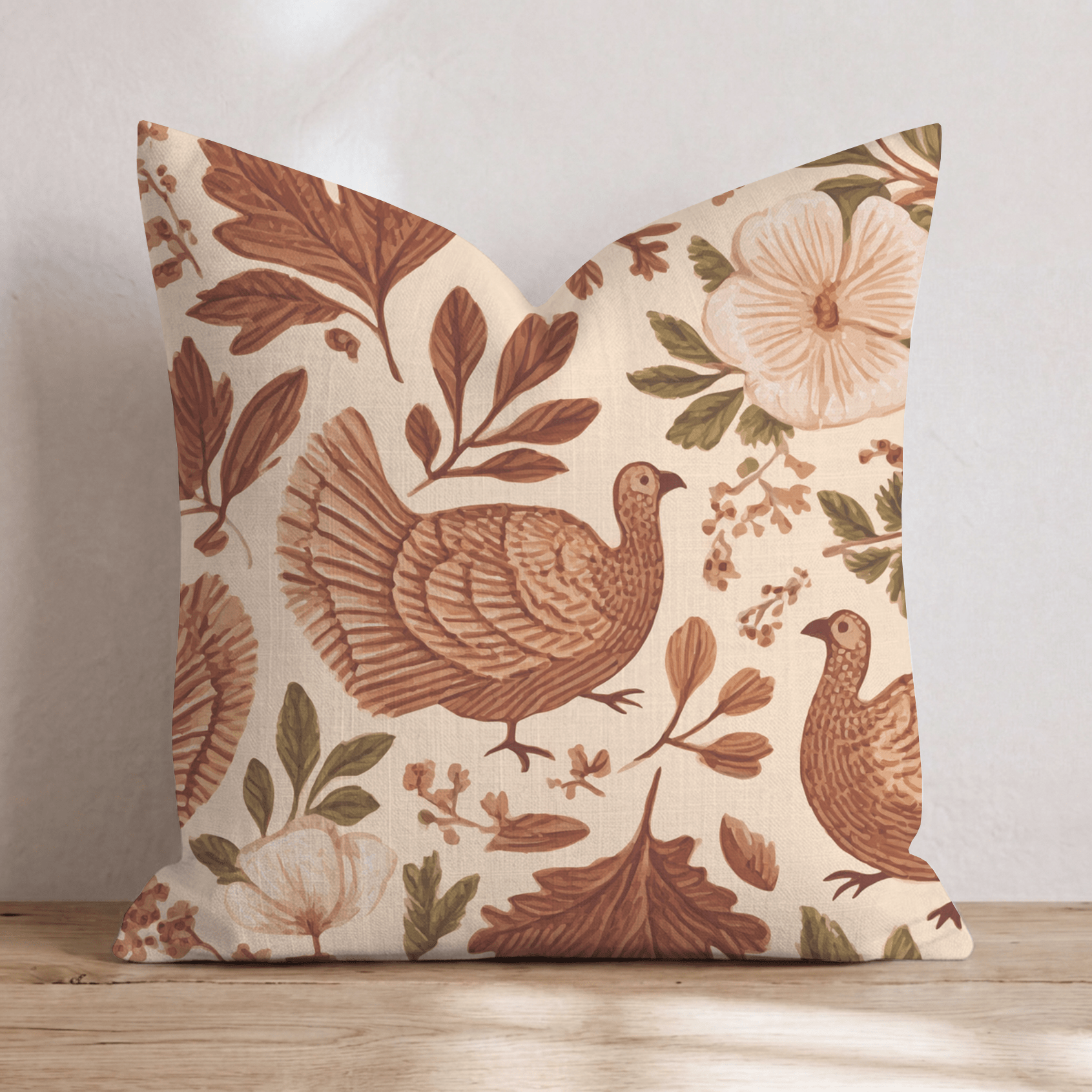 Vintage Turkey Botanicals Throw Pillow - Hillcroft Home