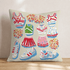 Vintage Varsity Throw Pillow - Hillcroft Home