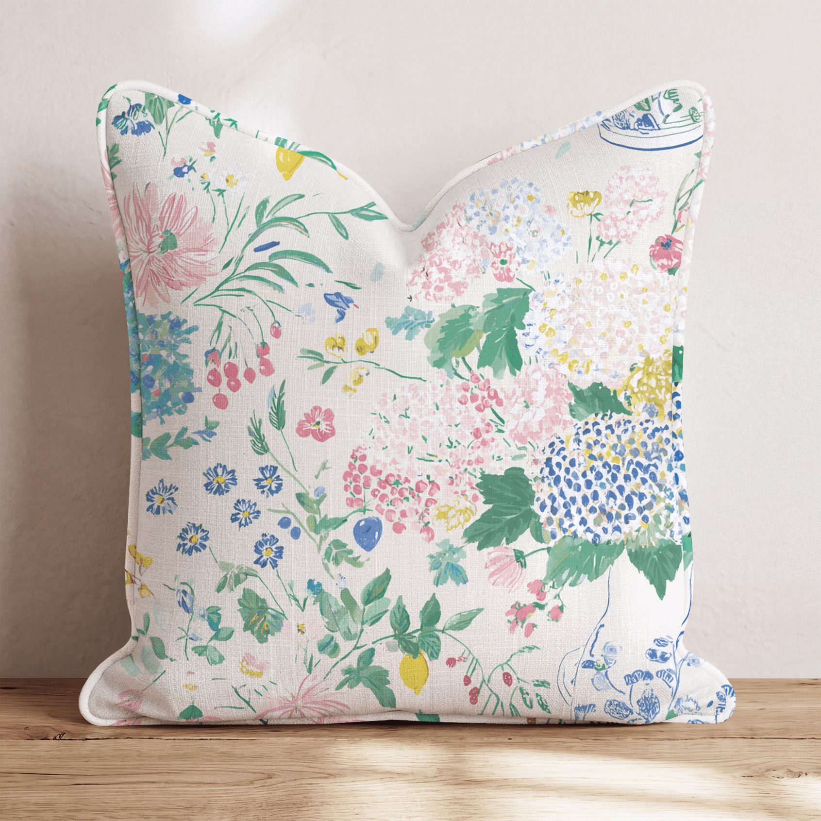 Vintage Vase Throw Pillow - Hillcroft Home