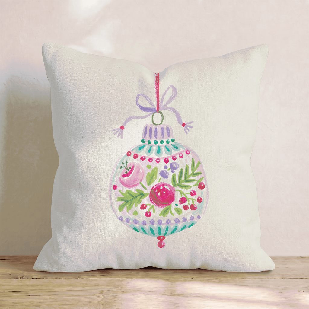 Vintage Village Ornament Throw Pillow - Hillcroft Home