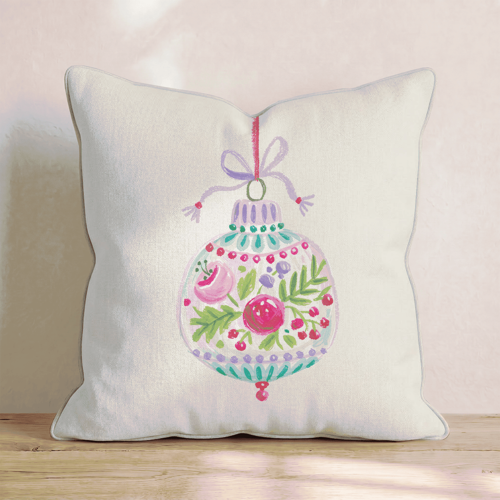 Vintage Village Ornament Throw Pillow - Hillcroft Home