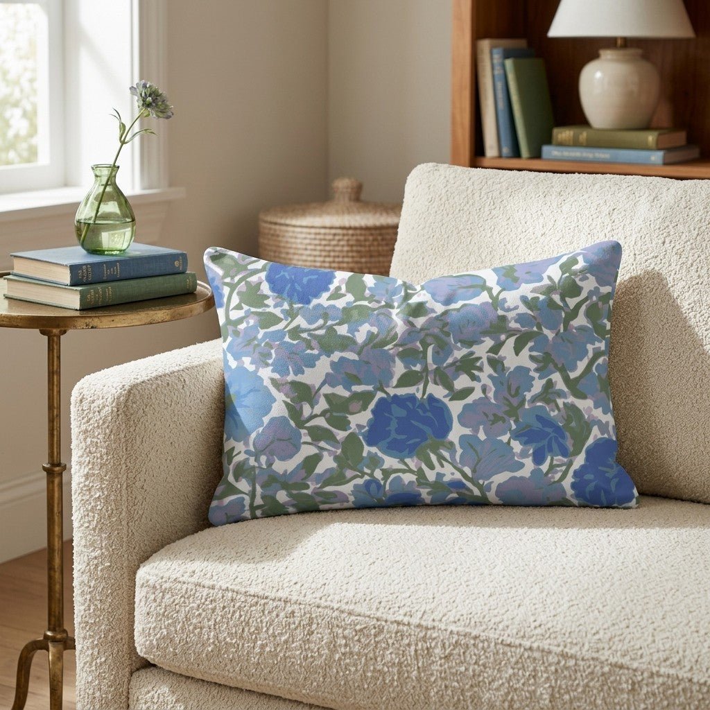Violets on Wren Throw Pillow - Hillcroft Home
