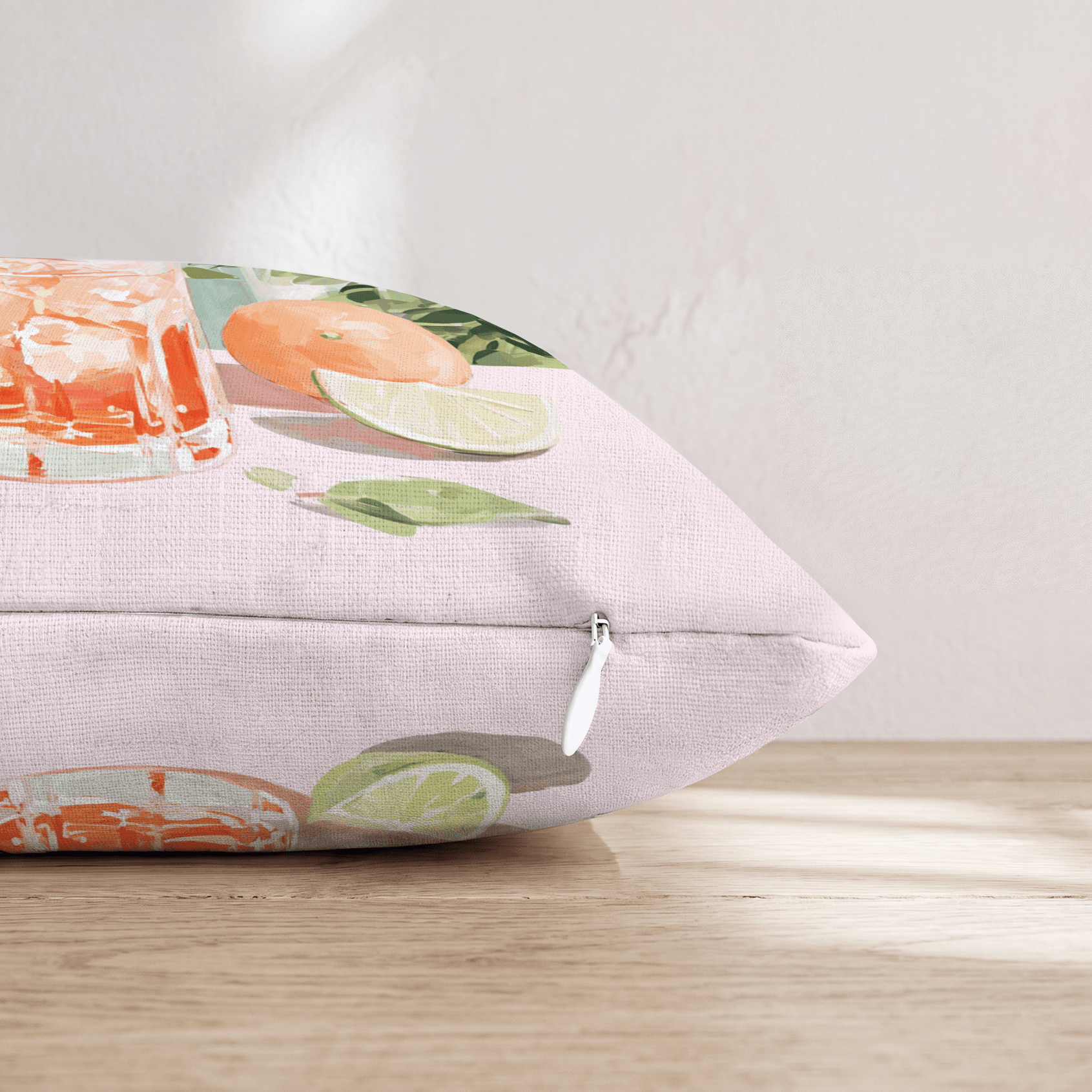 Vivid Aperol Throw Pillow - Hillcroft Home