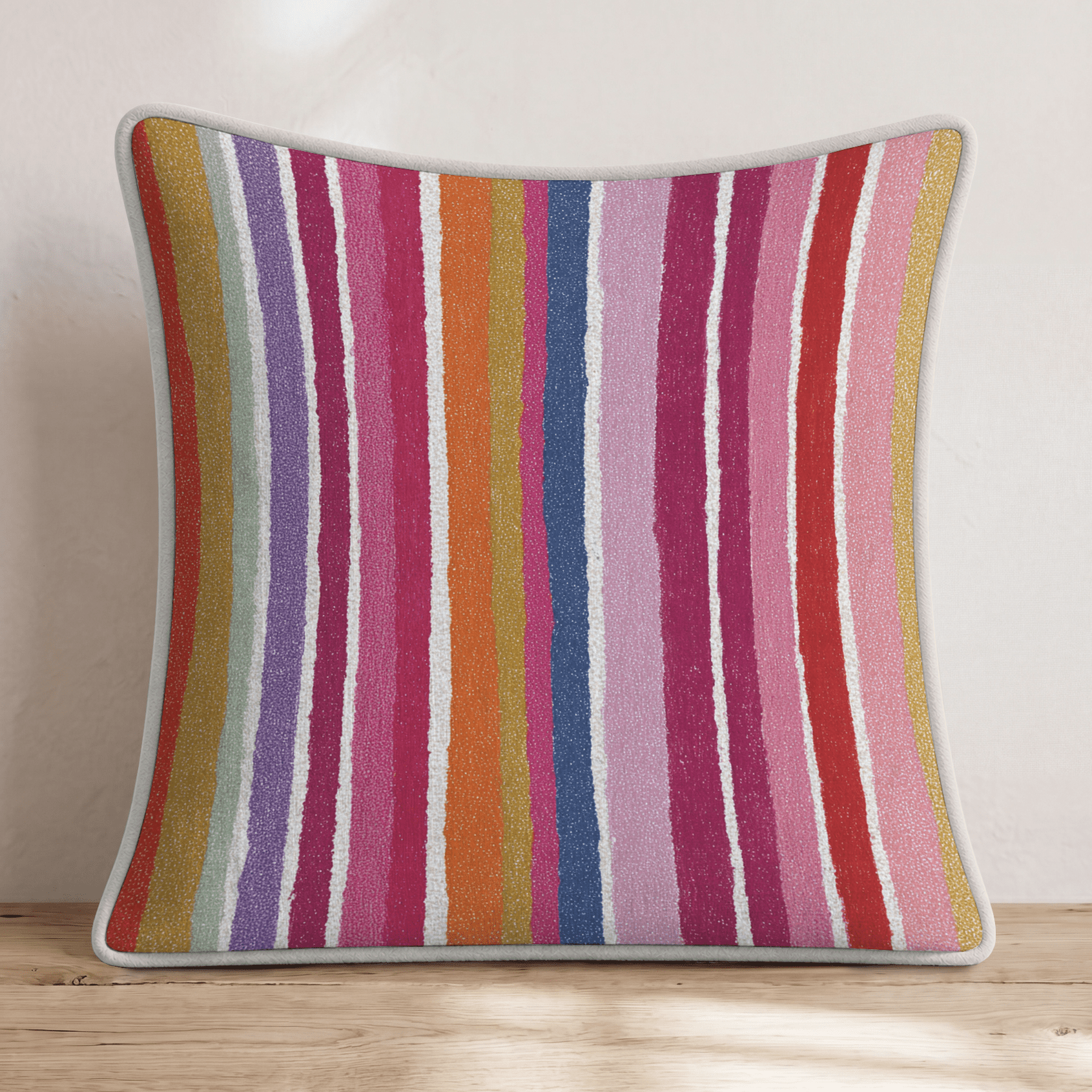 Vivid Stripes Throw Pillow - Hillcroft Home