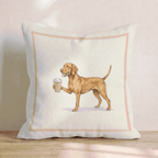 Vizsla Coffee Throw Pillow - Hillcroft Home