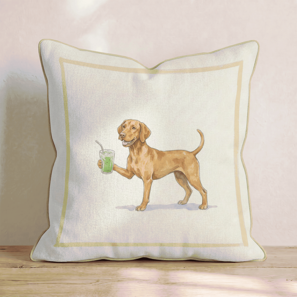 Vizsla Matcha Throw Pillow - Hillcroft Home