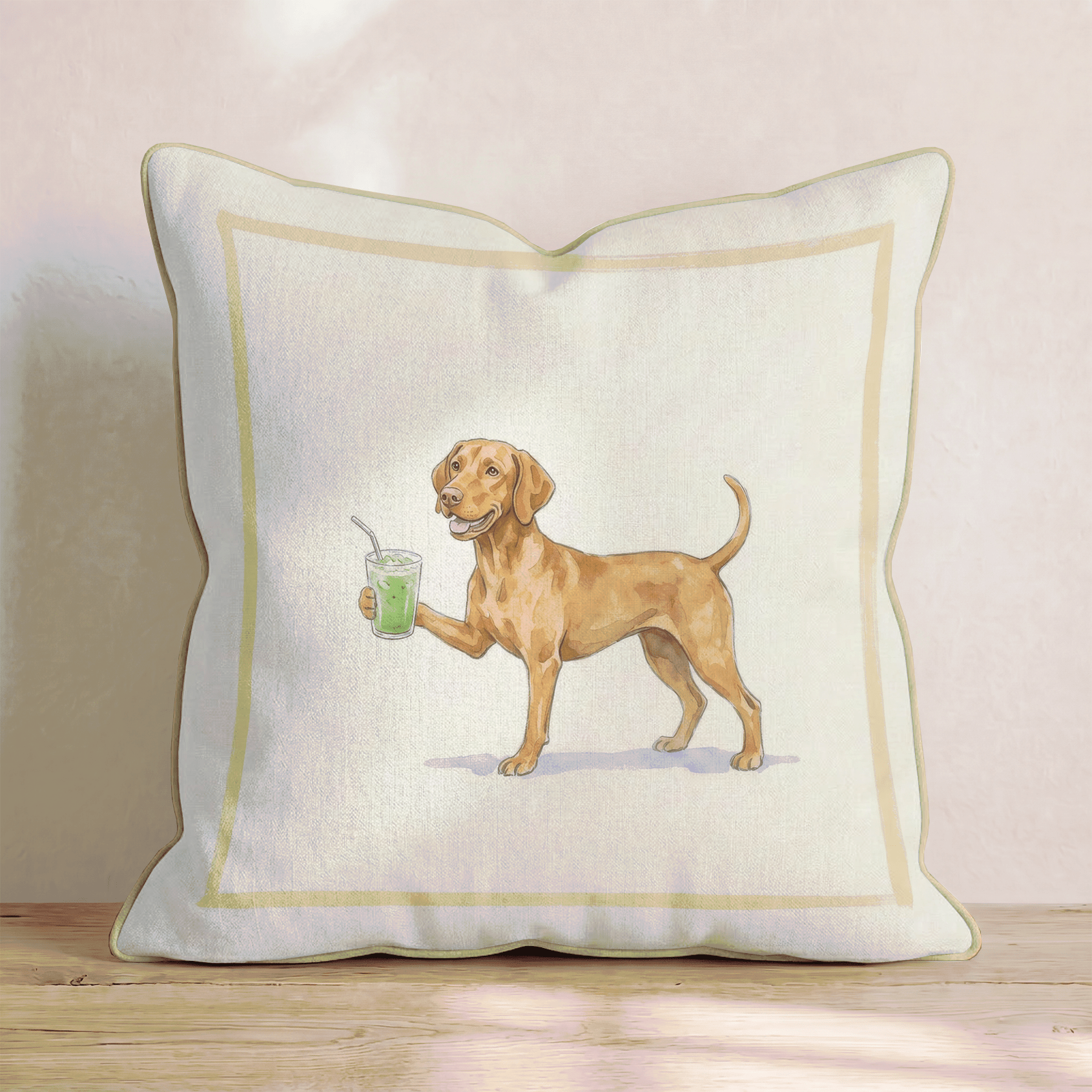Vizsla Matcha Throw Pillow - Hillcroft Home