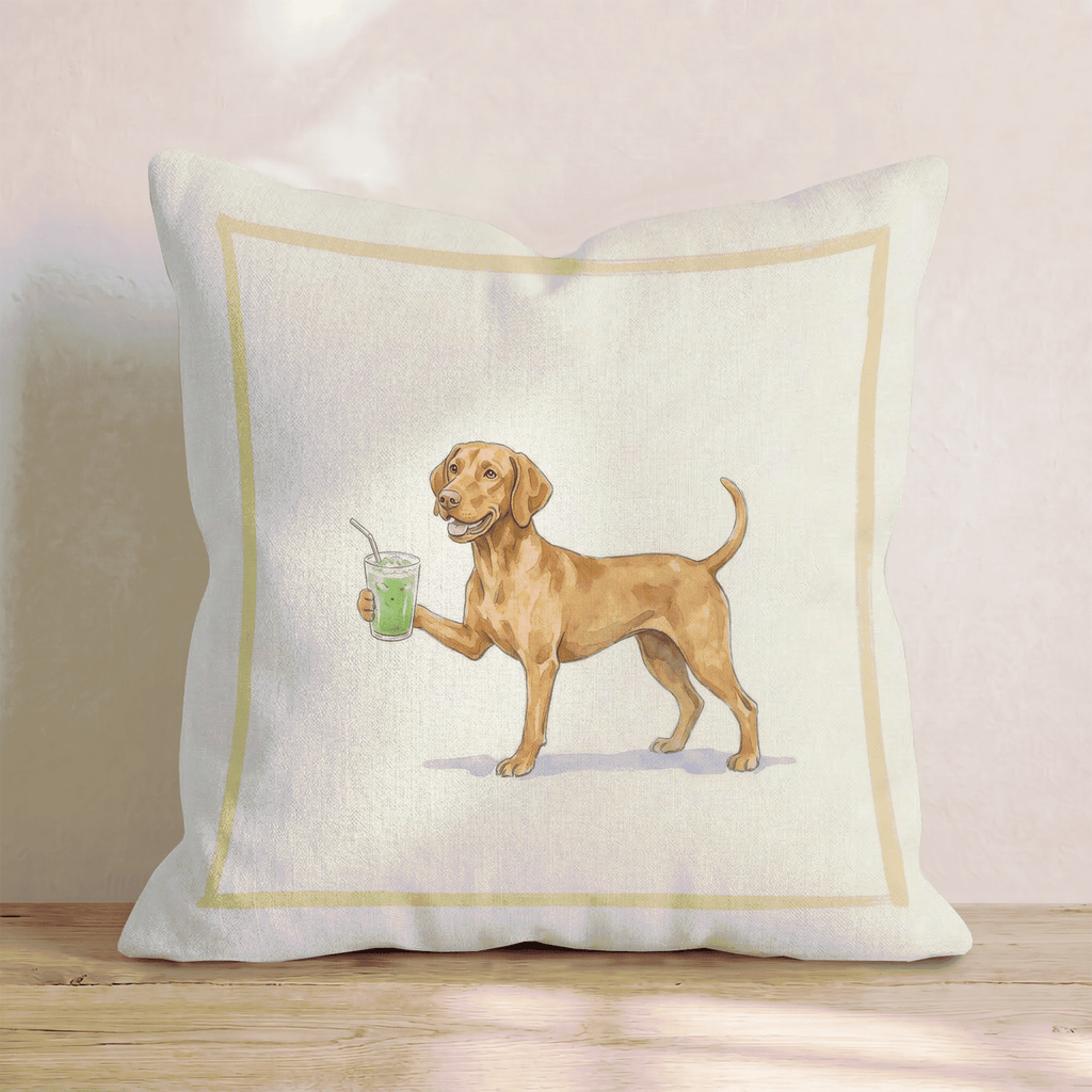 Vizsla Matcha Throw Pillow - Hillcroft Home