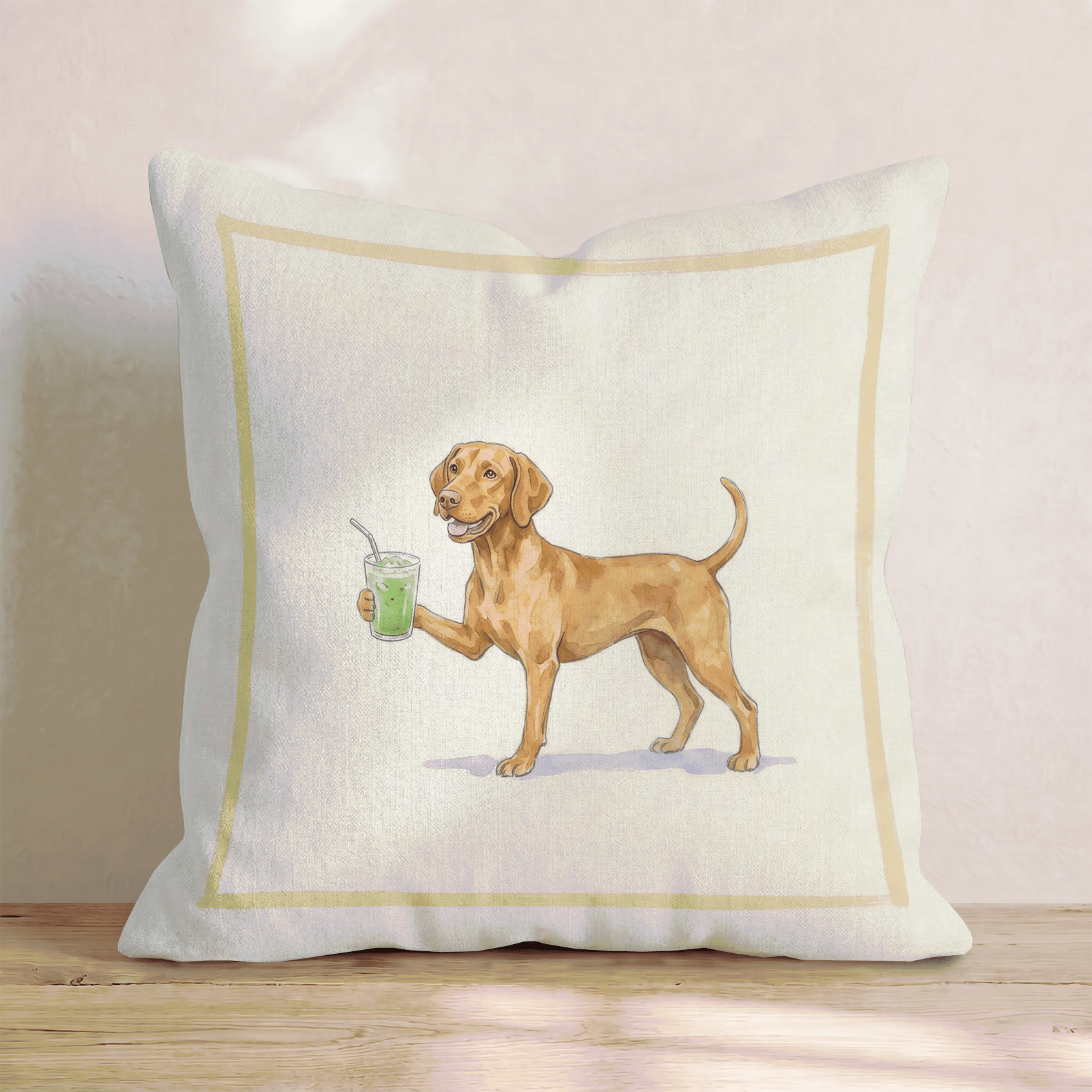 Vizsla Matcha Throw Pillow - Hillcroft Home