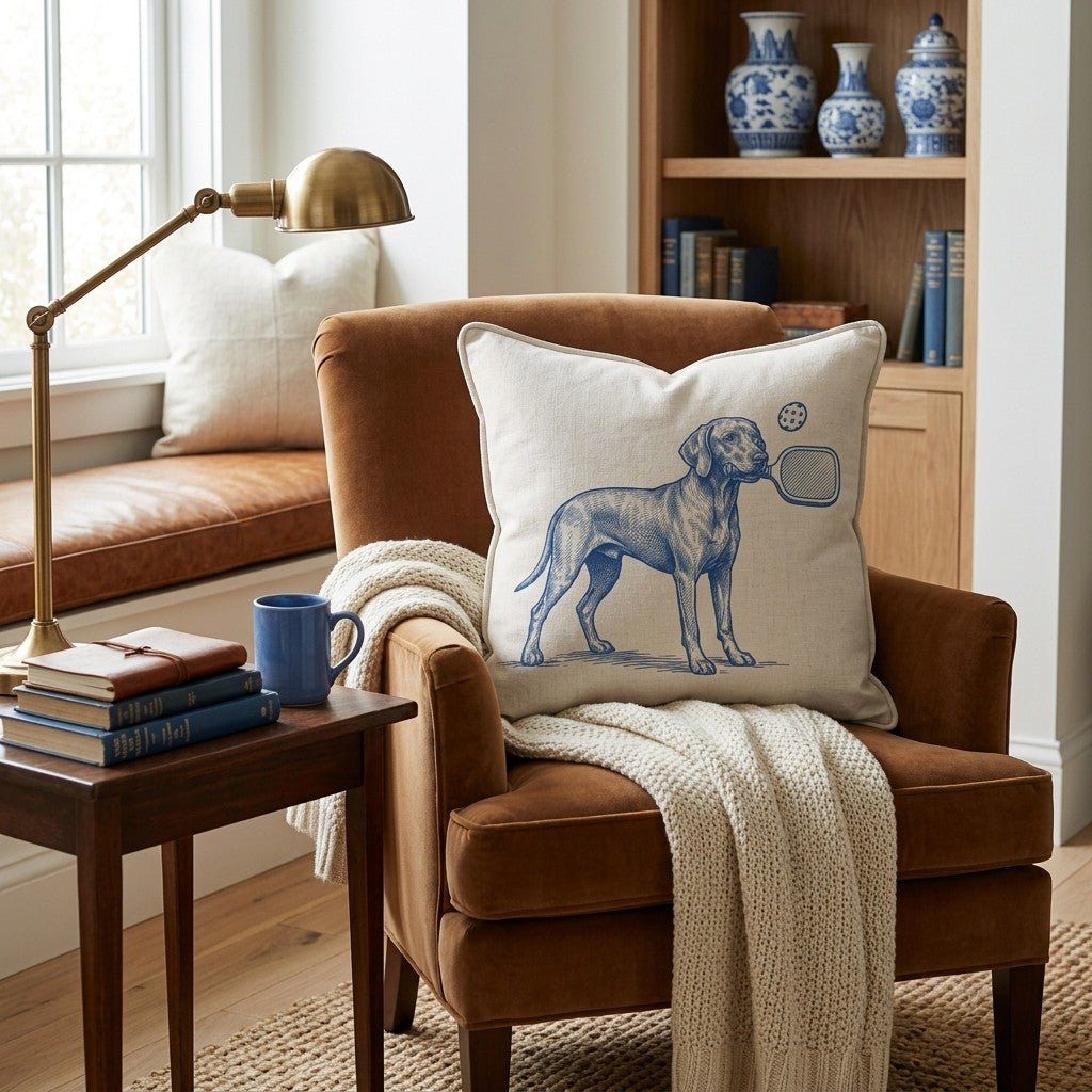 Vizsla Pickleball Throw Pillow - Hillcroft Home