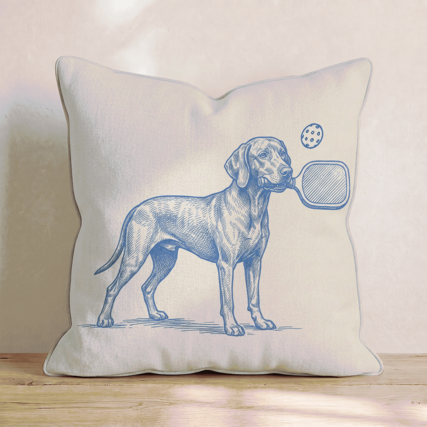 Vizsla Pickleball Throw Pillow - Hillcroft Home